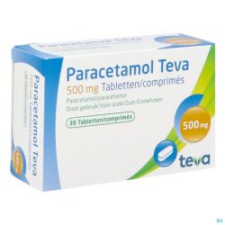 Paracetamol Teva 500mg Nf Tabl 30 X 500mg