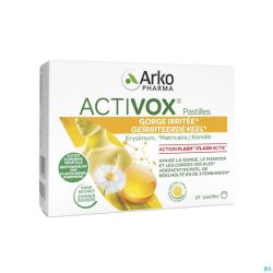 Activox Adouccissant Gorge Miel Citron Past 24