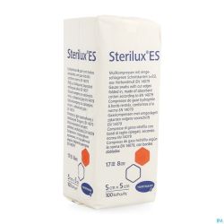 Sterilux Es 5x5cm 8pl.nst. 100 P/s