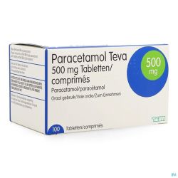 Paracetamol Teva 500mg Nf Tabl 100 X 500mg