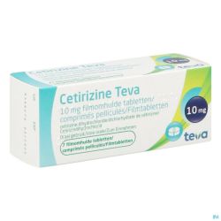 Cetirizine Teva 10mg Comp Pell 7