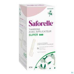 Saforelle Coton Protect Tampons Applicat. Super 14