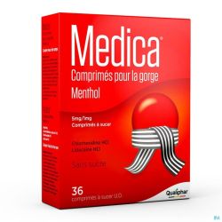 Medica Comprimes Gorge Menthol 36 Ud