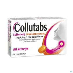 Collutabs Sans Sucre Goût Orange 2mg/0,6mg/1,2mg Pastilles