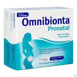 Omnibionta Pronatal: Désir et début de grossesse - Boîte 12 semaines (84 comprimés) 