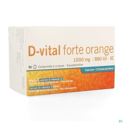 D-vital Forte Orange 1000mg/880ui Comp Croq. 90