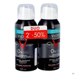 Vichy Homme Deo 48h Tolerance Aerosol 2x100ml