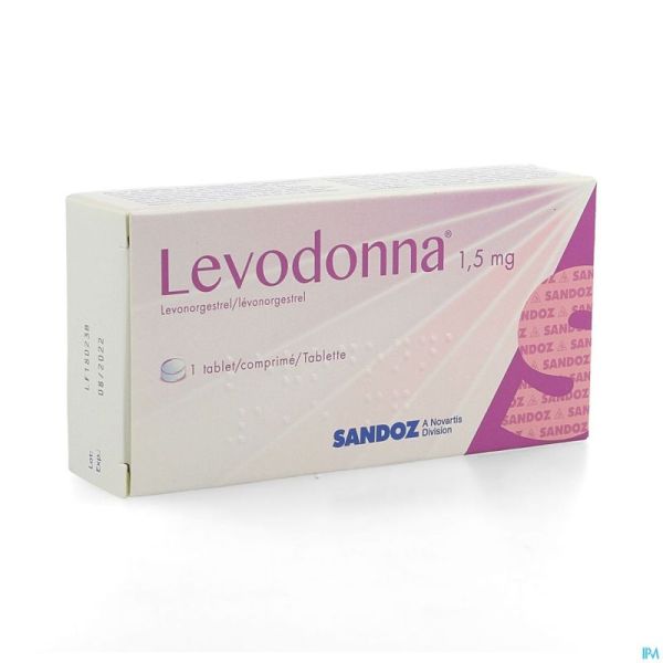 Levodonna 1,5mg Sandoz Comp 1 X 1,5mg