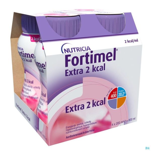 Fortimel Extra 2kcal Fraise 4x200ml