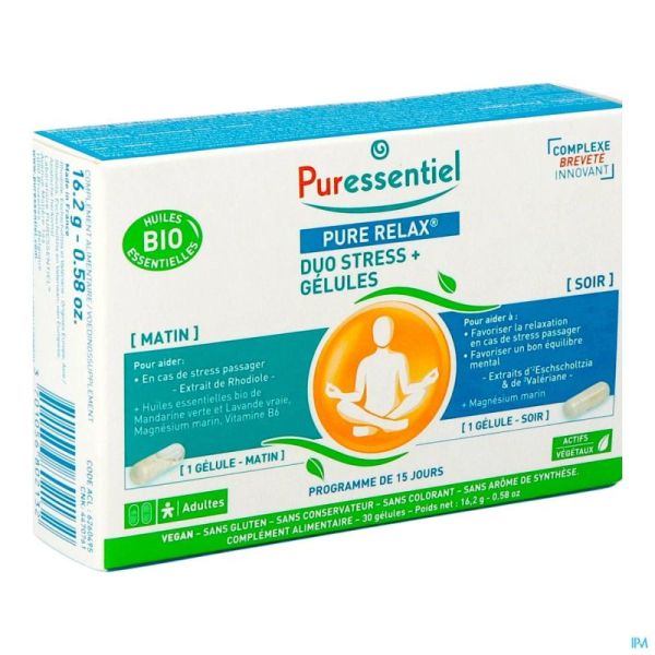 Puressentiel Pure Relax Duo Stress Caps 30