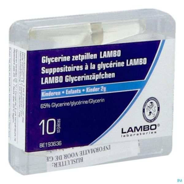 Glycerine Lambo Suppo Conique Enf 10