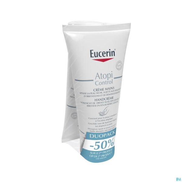 Eucerin Atopicontrol Creme Mains Duopack 2x75ml