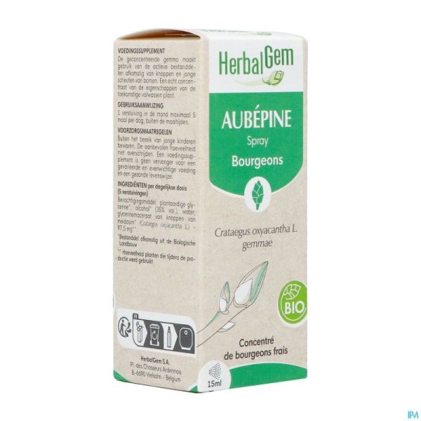 Herbalgem Aubepine Bio Spray 15ml