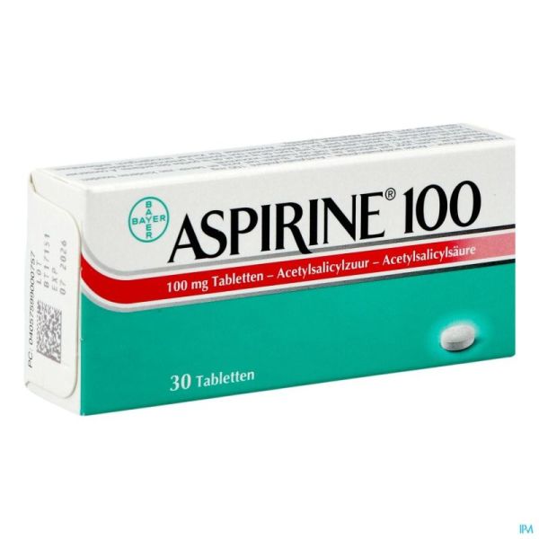 Aspirine 100mg Comp 30