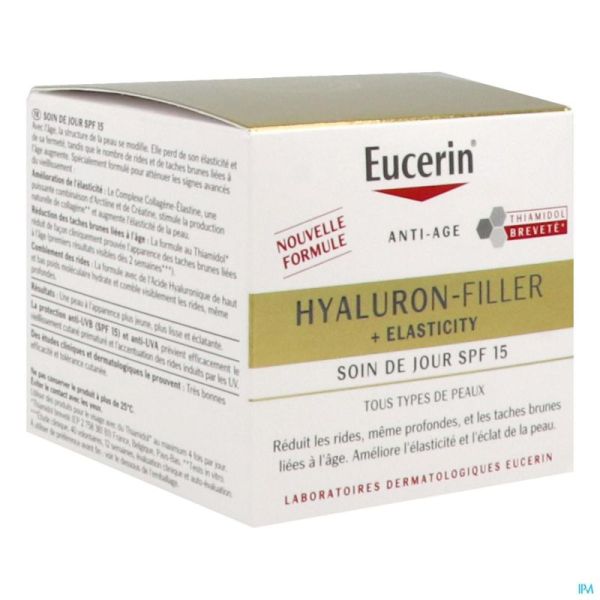 Eucerin Hyaluron Filler+elast. Soin Jour Ip15 50ml