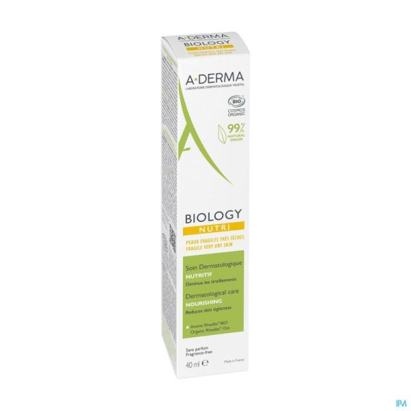 Aderma Biology Soin Dermatologique Nutritif 40ml