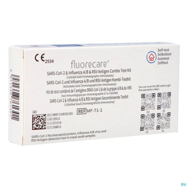 Fluorecare Combi Cov-grippe A/b-vrs Autotest Osms