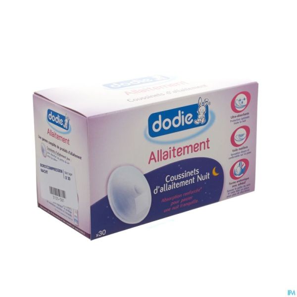 Dodie Coussinets Allaitement Nuit Adhesif 30