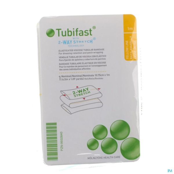 Tubifast Jaune 10,75cmx 1m 1 2483